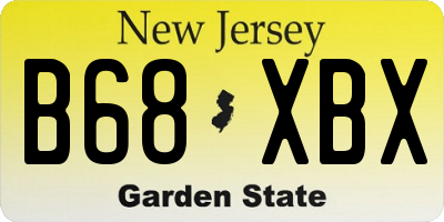 NJ license plate B68XBX