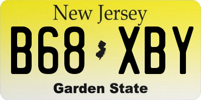 NJ license plate B68XBY