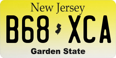 NJ license plate B68XCA