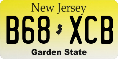 NJ license plate B68XCB