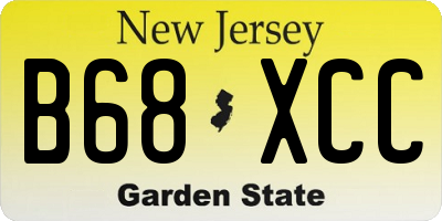 NJ license plate B68XCC