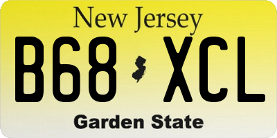 NJ license plate B68XCL