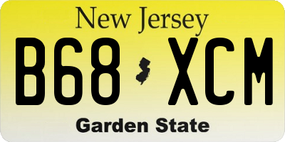 NJ license plate B68XCM