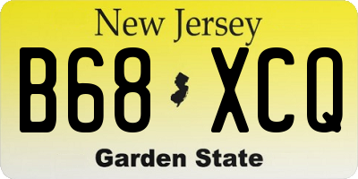 NJ license plate B68XCQ