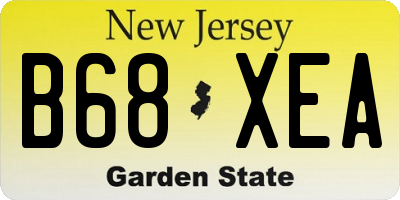 NJ license plate B68XEA