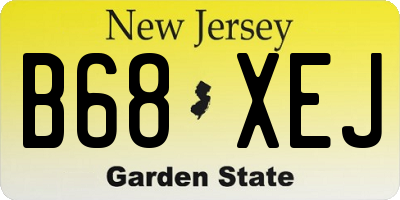 NJ license plate B68XEJ