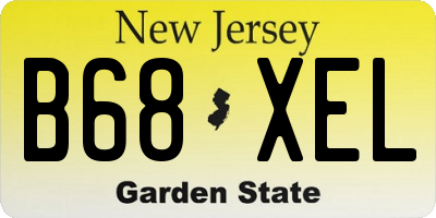 NJ license plate B68XEL