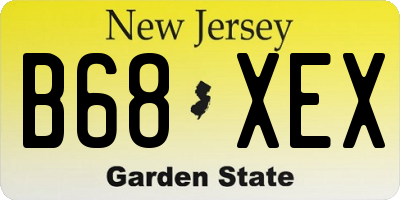 NJ license plate B68XEX
