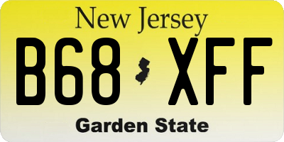 NJ license plate B68XFF