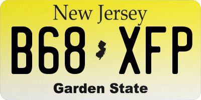 NJ license plate B68XFP