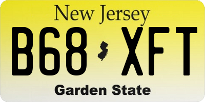 NJ license plate B68XFT
