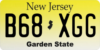 NJ license plate B68XGG