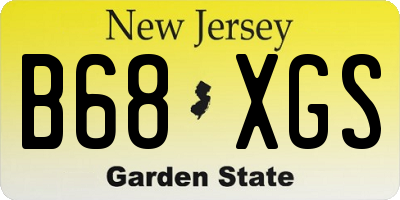 NJ license plate B68XGS