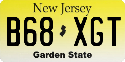 NJ license plate B68XGT