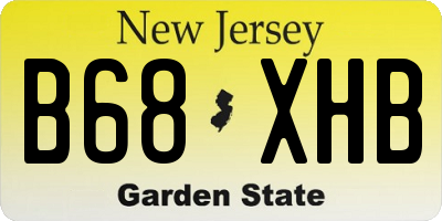 NJ license plate B68XHB