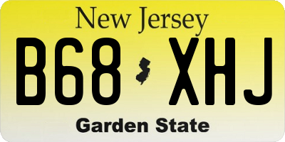 NJ license plate B68XHJ