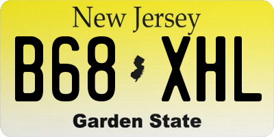 NJ license plate B68XHL