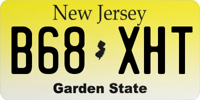 NJ license plate B68XHT