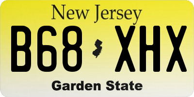 NJ license plate B68XHX