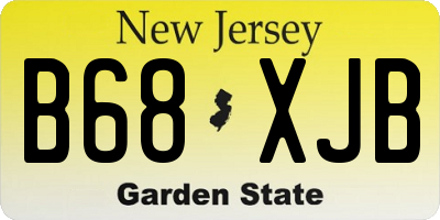 NJ license plate B68XJB