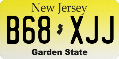 NJ license plate B68XJJ