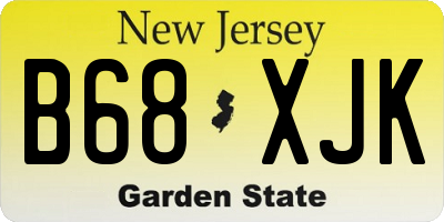NJ license plate B68XJK