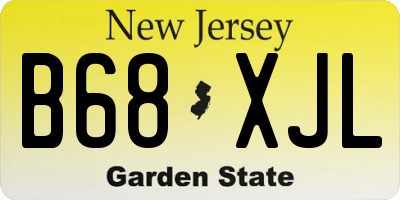 NJ license plate B68XJL