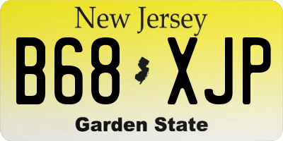 NJ license plate B68XJP