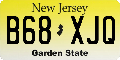 NJ license plate B68XJQ