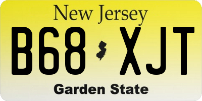NJ license plate B68XJT