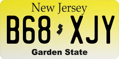 NJ license plate B68XJY