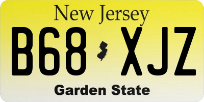 NJ license plate B68XJZ
