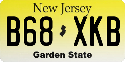 NJ license plate B68XKB