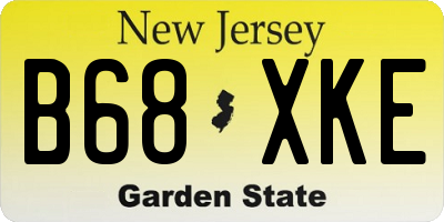 NJ license plate B68XKE