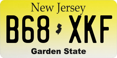 NJ license plate B68XKF
