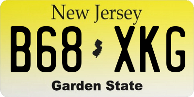 NJ license plate B68XKG
