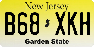 NJ license plate B68XKH