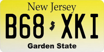 NJ license plate B68XKI