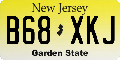 NJ license plate B68XKJ