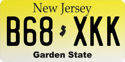 NJ license plate B68XKK