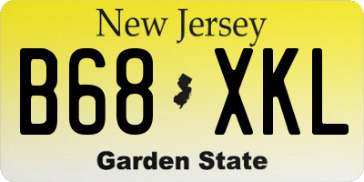 NJ license plate B68XKL