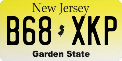NJ license plate B68XKP