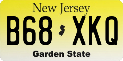 NJ license plate B68XKQ