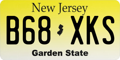 NJ license plate B68XKS