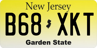 NJ license plate B68XKT