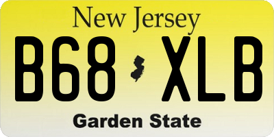 NJ license plate B68XLB