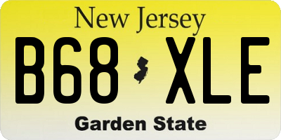 NJ license plate B68XLE
