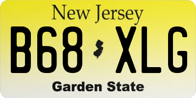 NJ license plate B68XLG