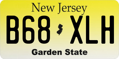 NJ license plate B68XLH