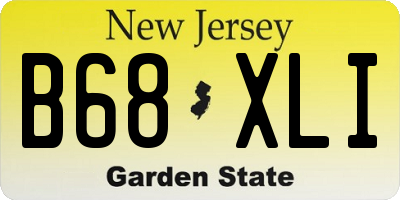 NJ license plate B68XLI